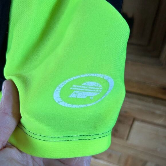 Performance Bike Small Cycling Shorts Padded Athletic Black Lime Neon - Picture 3 of 9